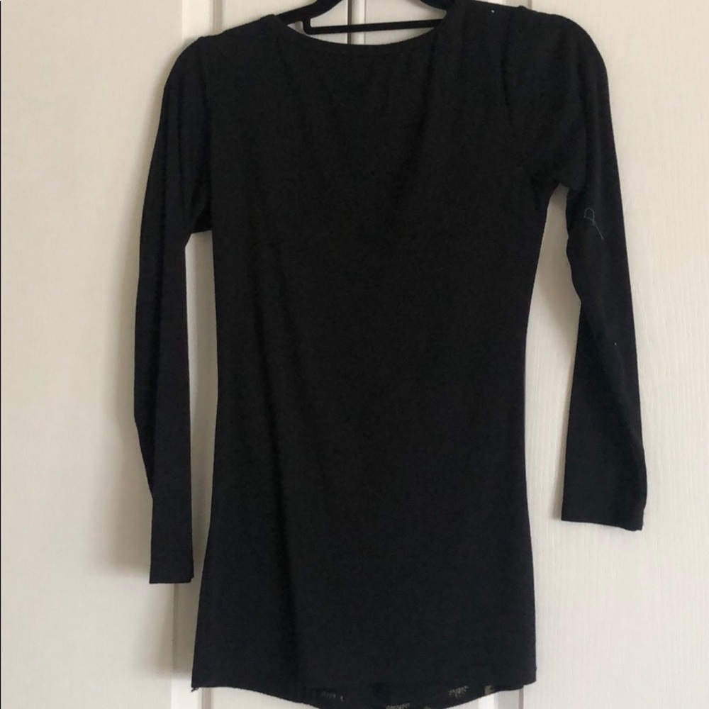 Black Tunic With Ruching And Shell Buttons - image 4